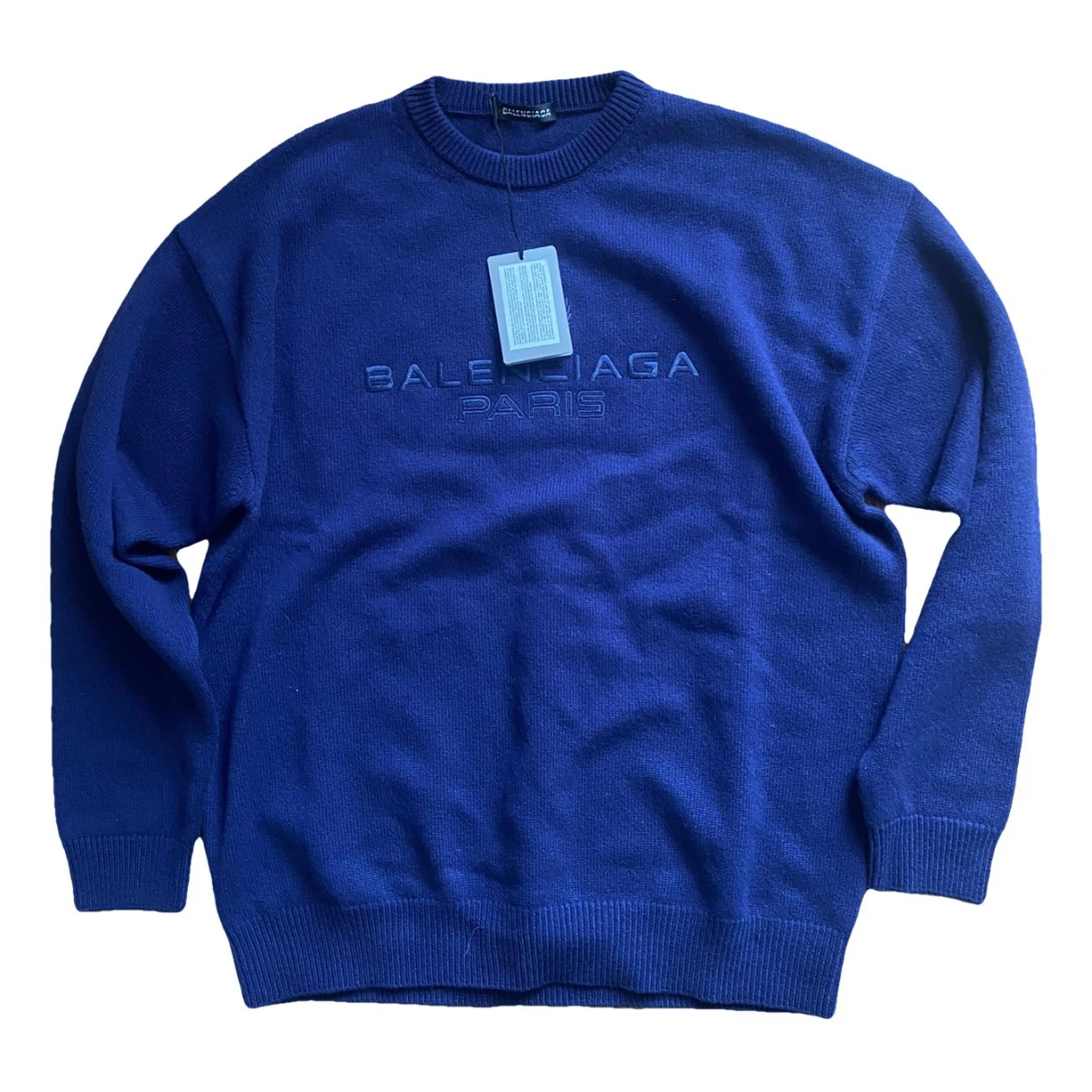 Pre-owned Balenciaga Cashmere Sweatshirt In Blue