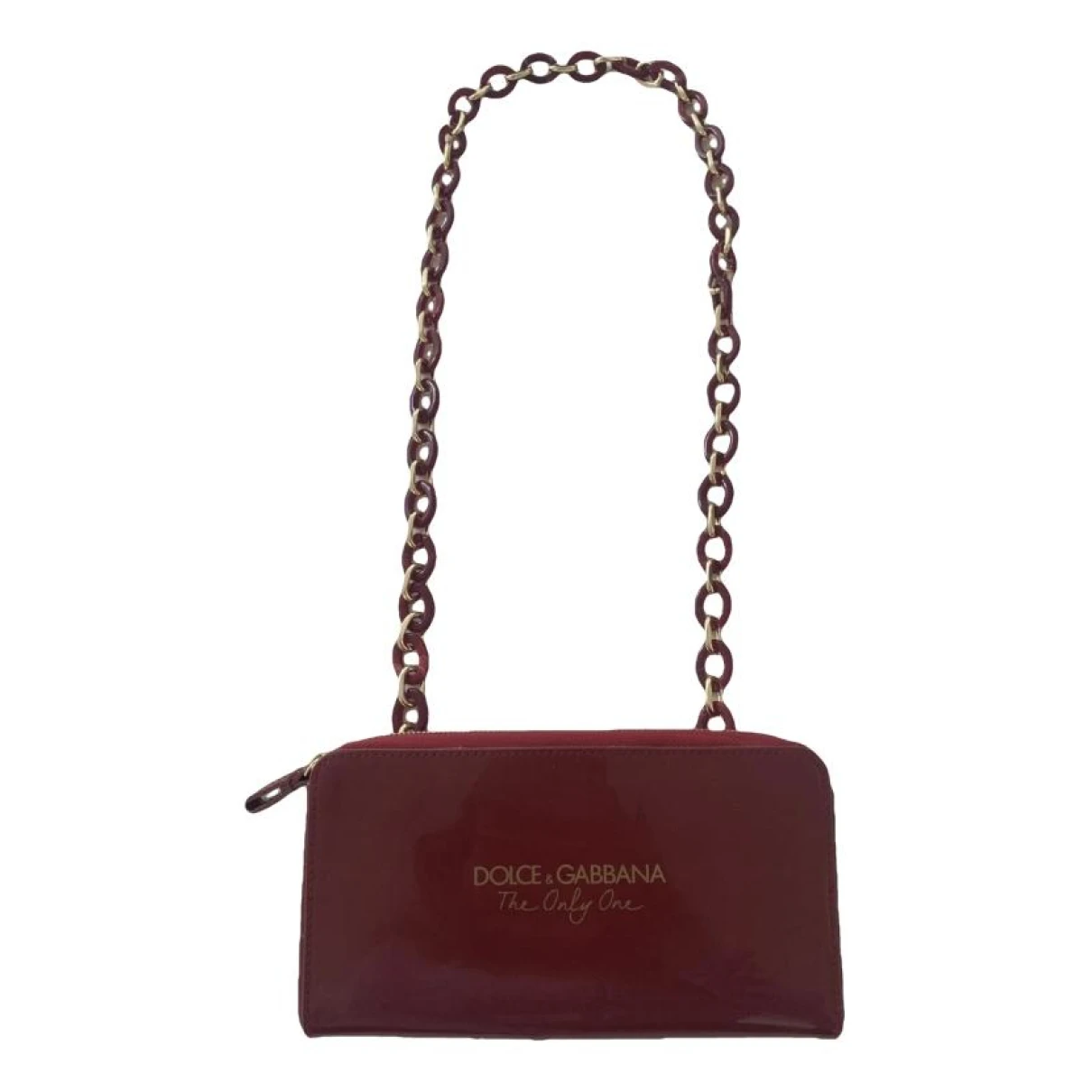 Pre-owned Dolce & Gabbana Patent Leather Crossbody Bag In Red