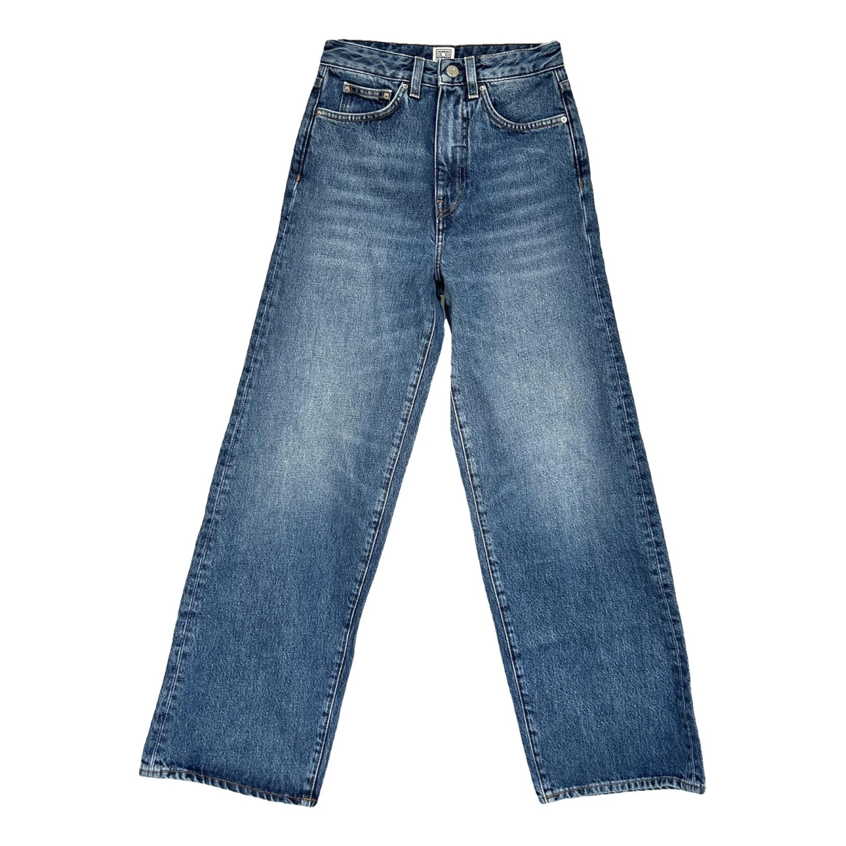 Pre-owned Totême Flair Jeans In Blue