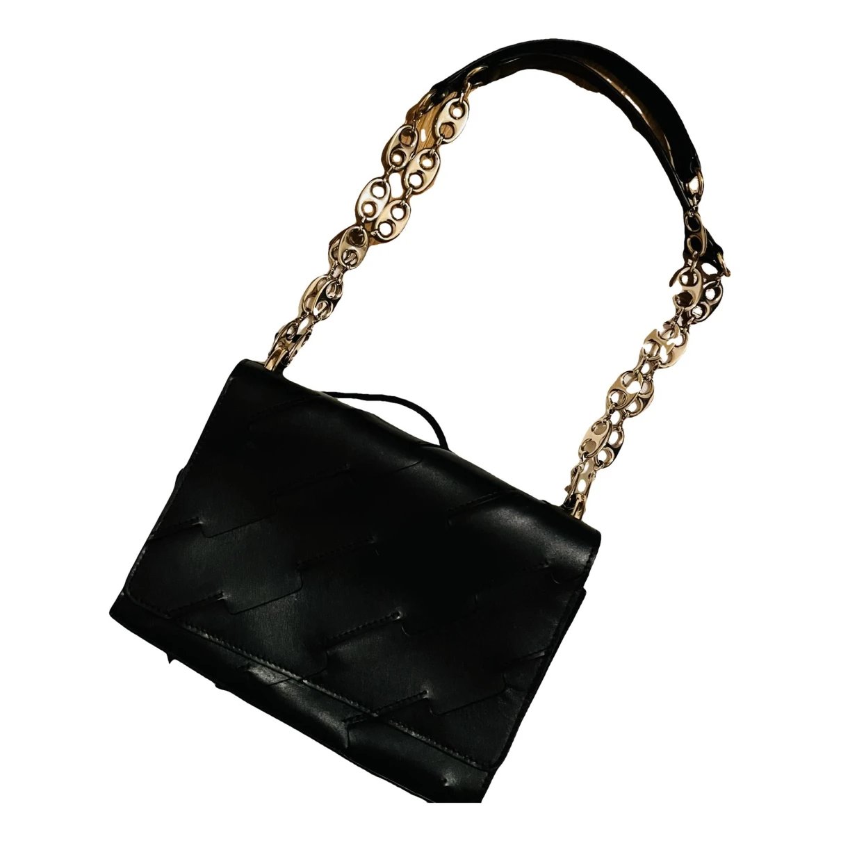 Pre-owned Paco Rabanne Leather Handbag In Black