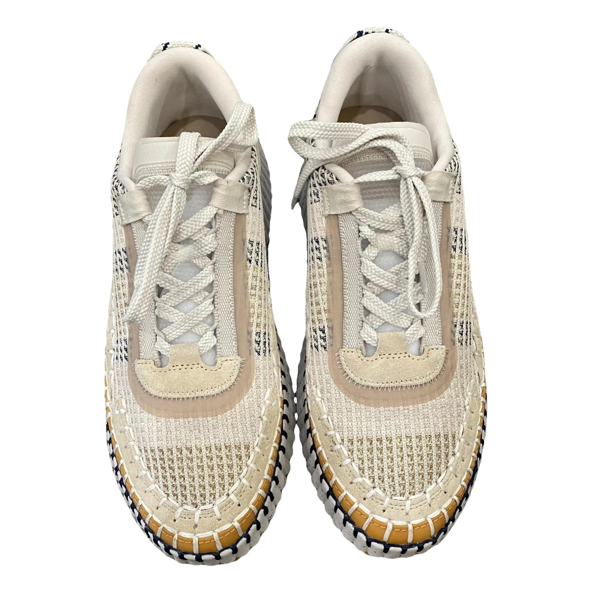 Pre-owned Chloé Nama Trainers In Beige