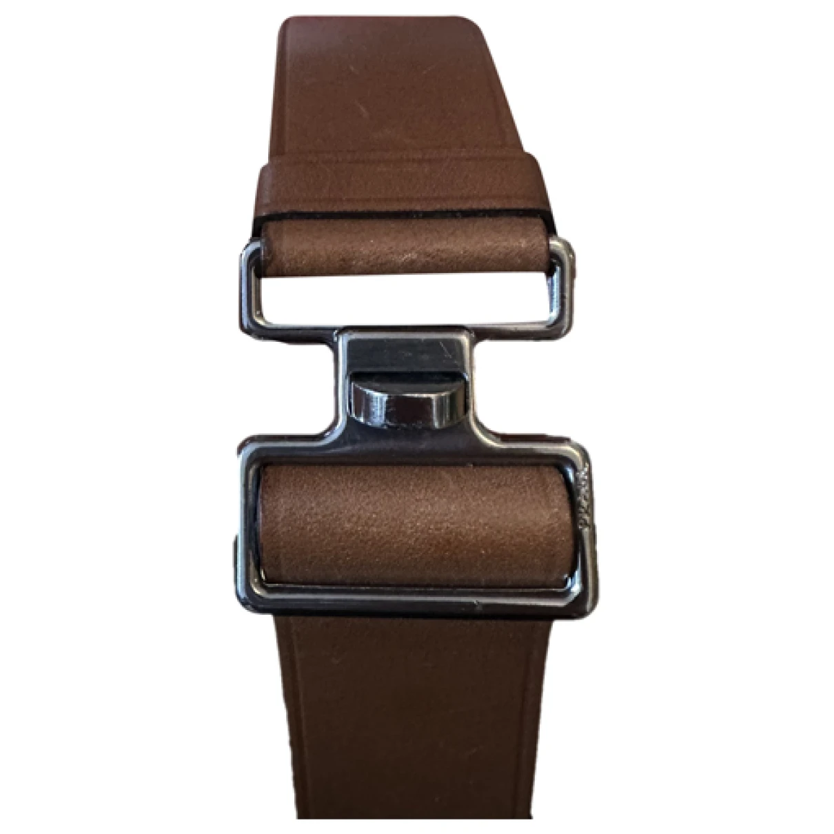 Pre-owned Prada Leather Belt In Brown
