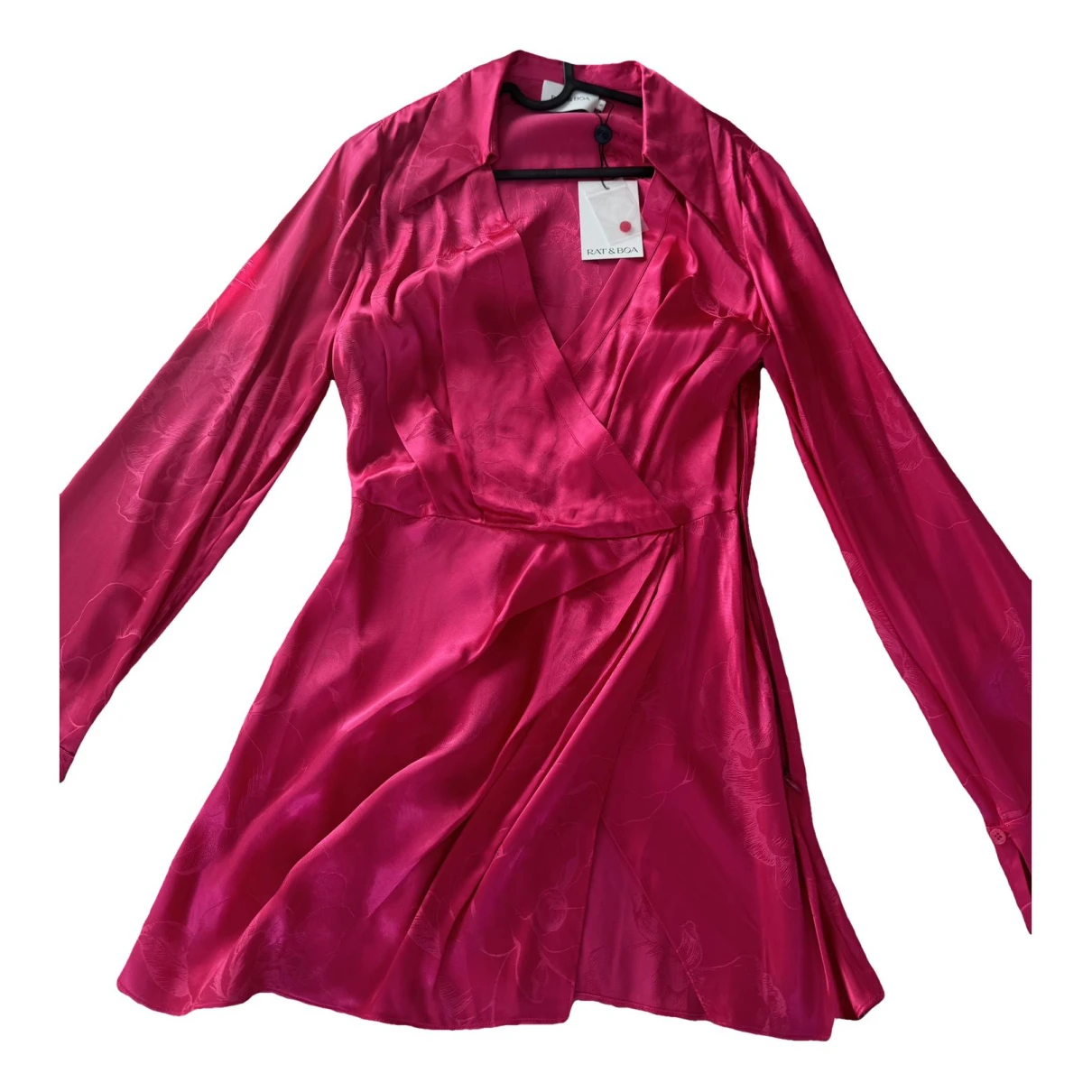 Pre-owned Rat & Boa Silk Mini Dress In Pink