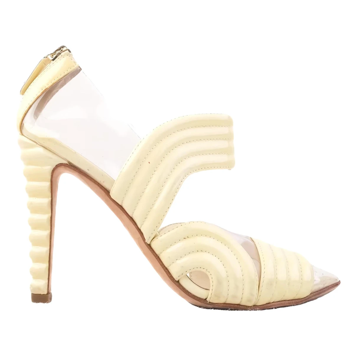 Pre-owned Chanel Leather Sandal In Yellow