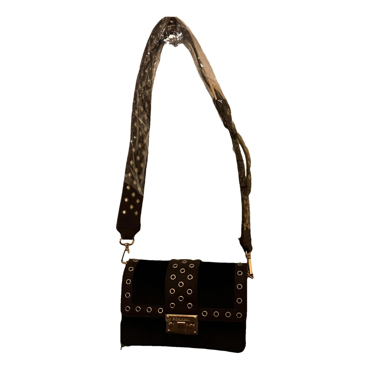 Pre-owned Pomikaki Velvet Handbag In Brown