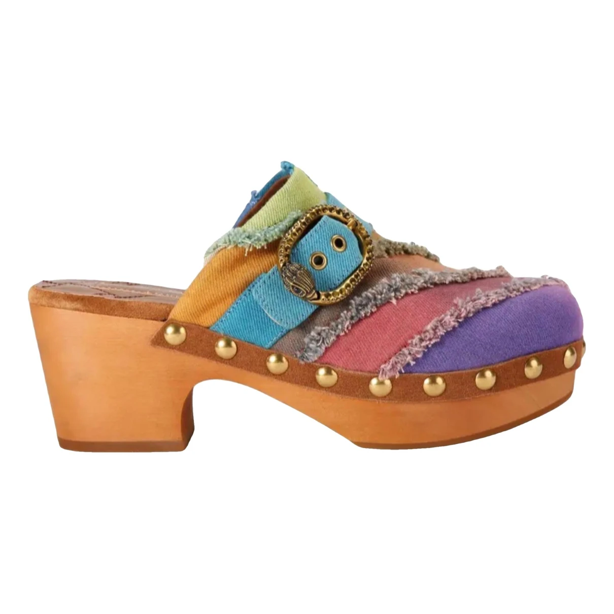 Pre-owned Kurt Geiger Leather Mules & Clogs In Multicolour