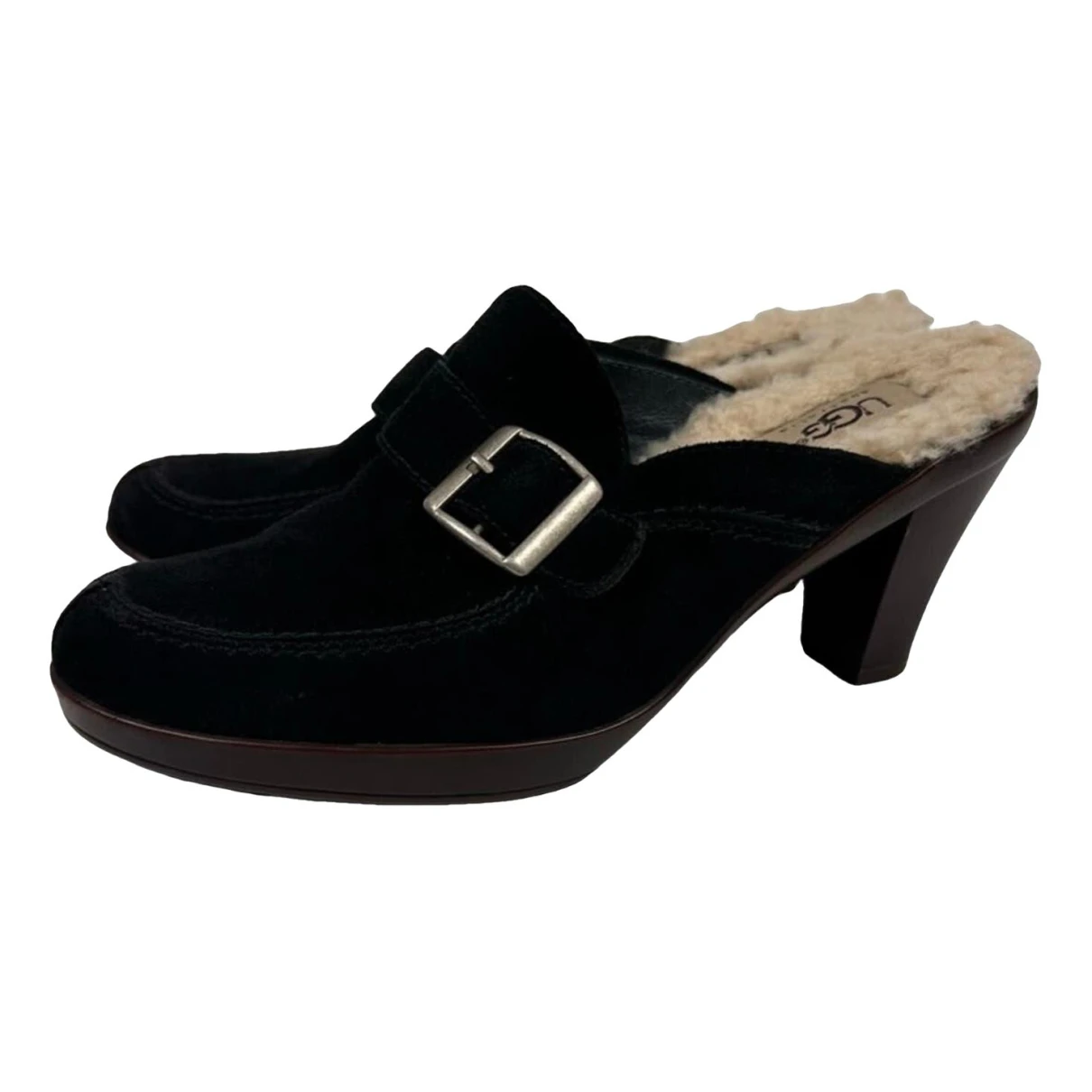 Pre-owned Ugg Mules & Clogs In Black