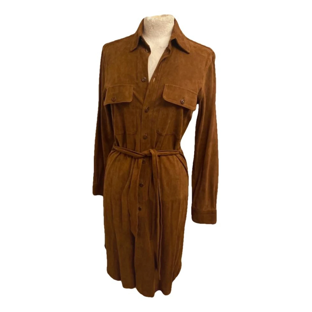 Pre-owned Polo Ralph Lauren Mid-length Dress In Brown