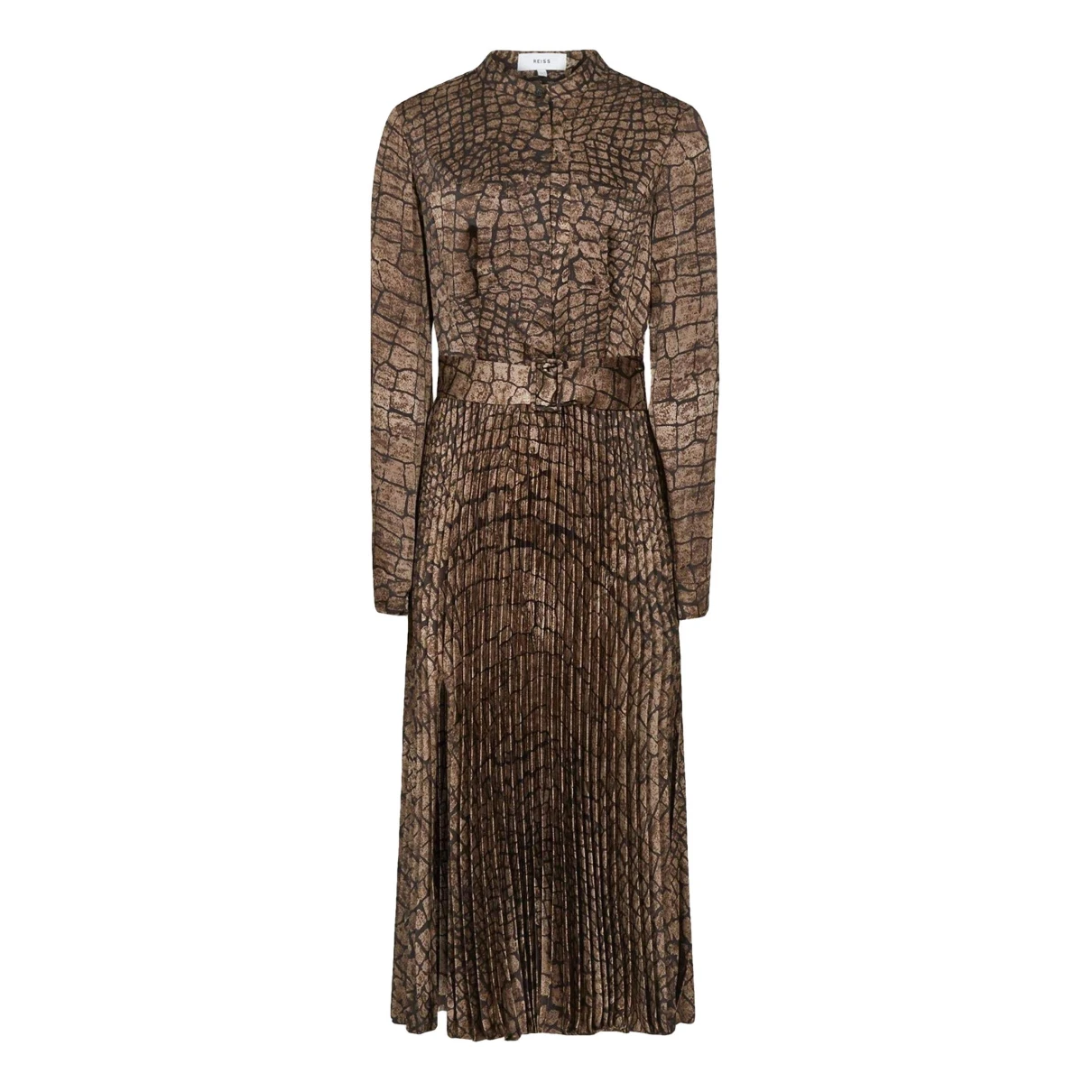 Pre-owned Reiss Mid-length Dress In Brown