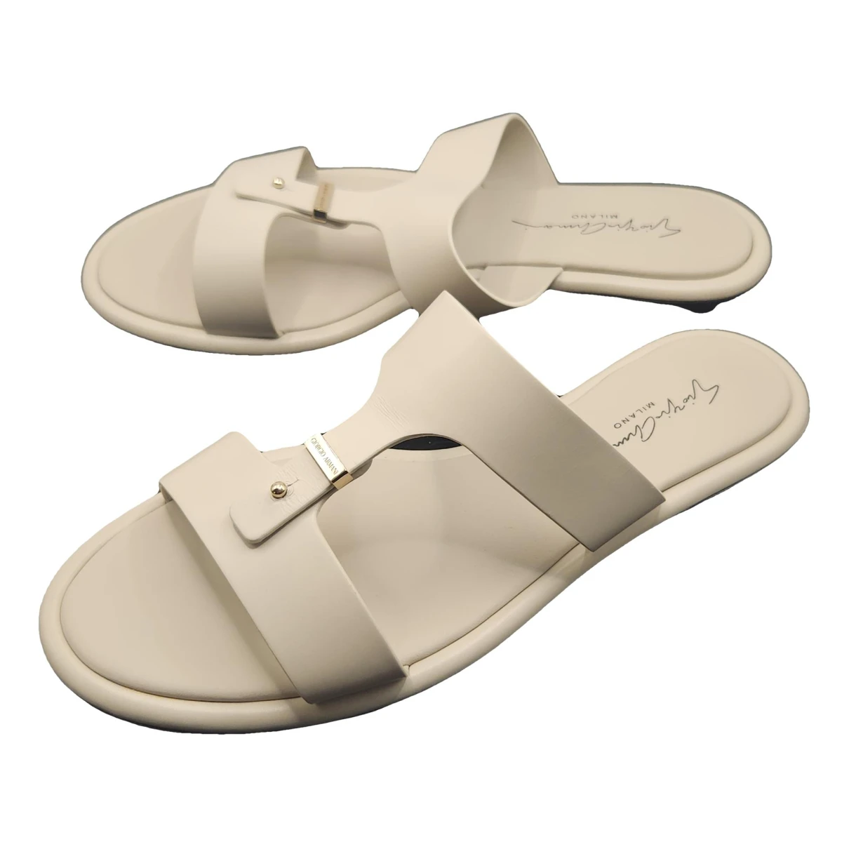 Pre-owned Giorgio Armani Leather Sandal In Other