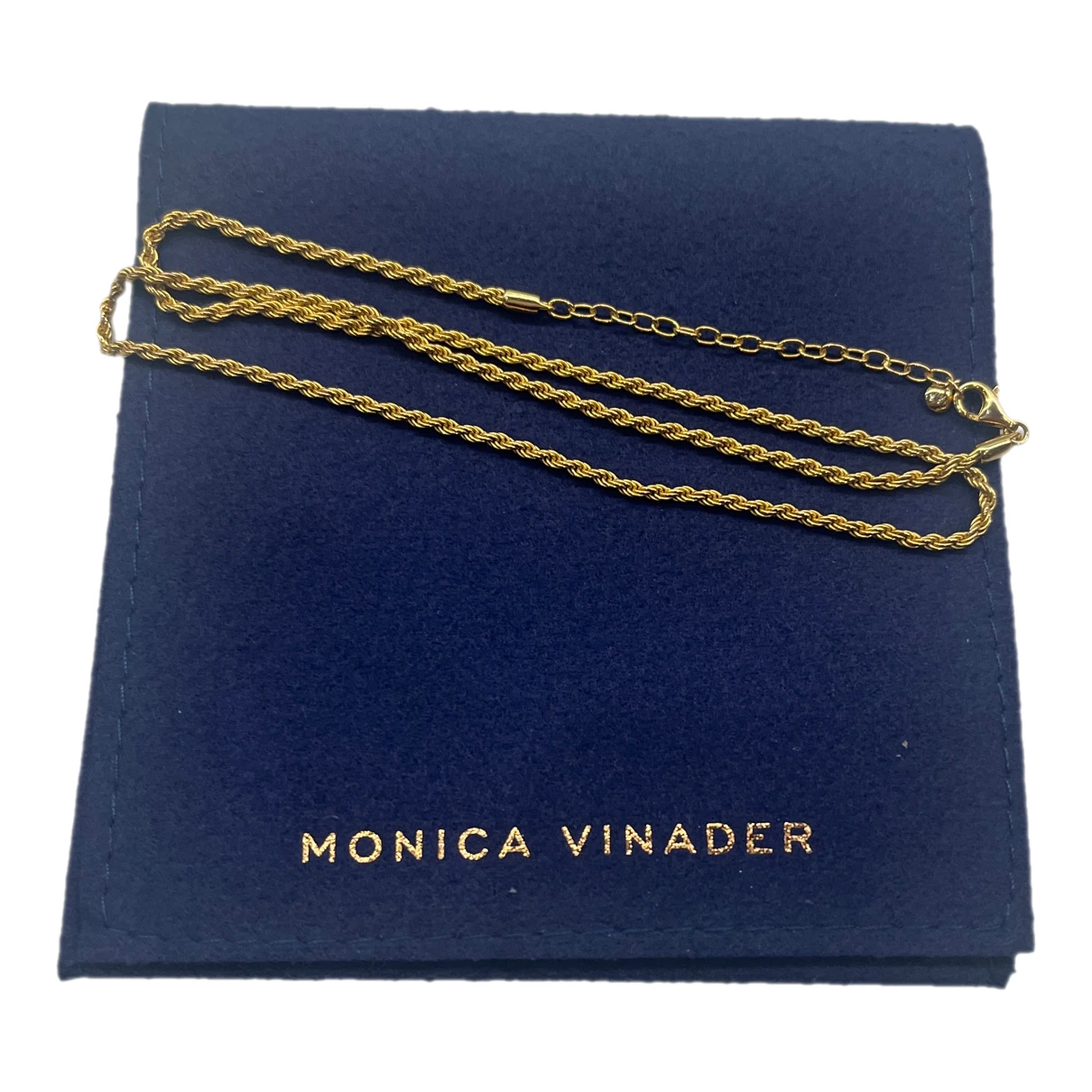 Pre-owned Monica Vinader Necklace In Yellow