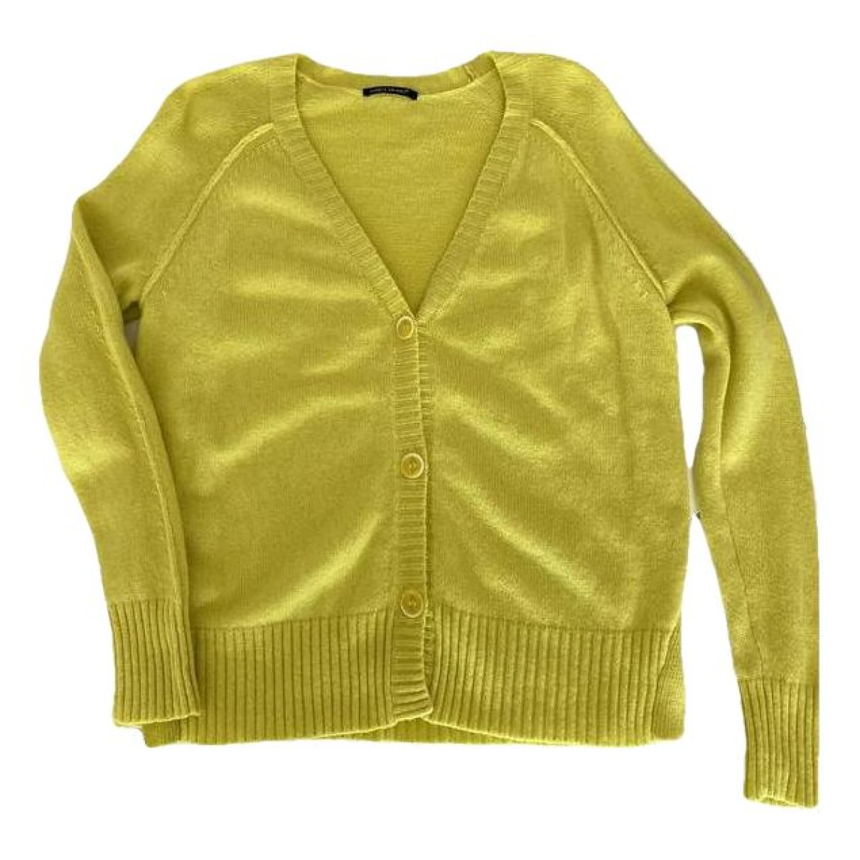 Pre-owned Luisa Cerano Wool Cardigan In Yellow