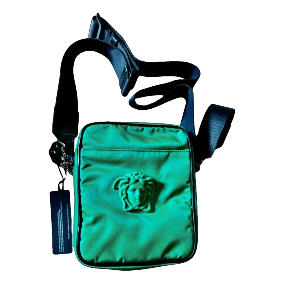 Pre-owned Versace La Medusa Crossbody Bag In Green