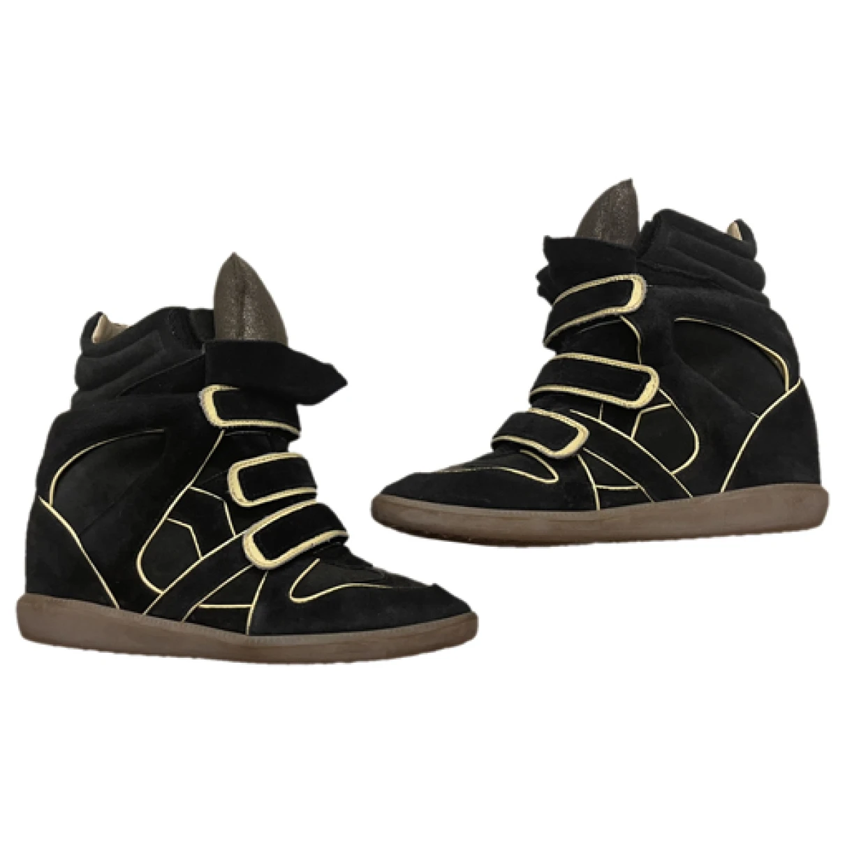 Pre-owned Isabel Marant Étoile Leather Trainers In Black
