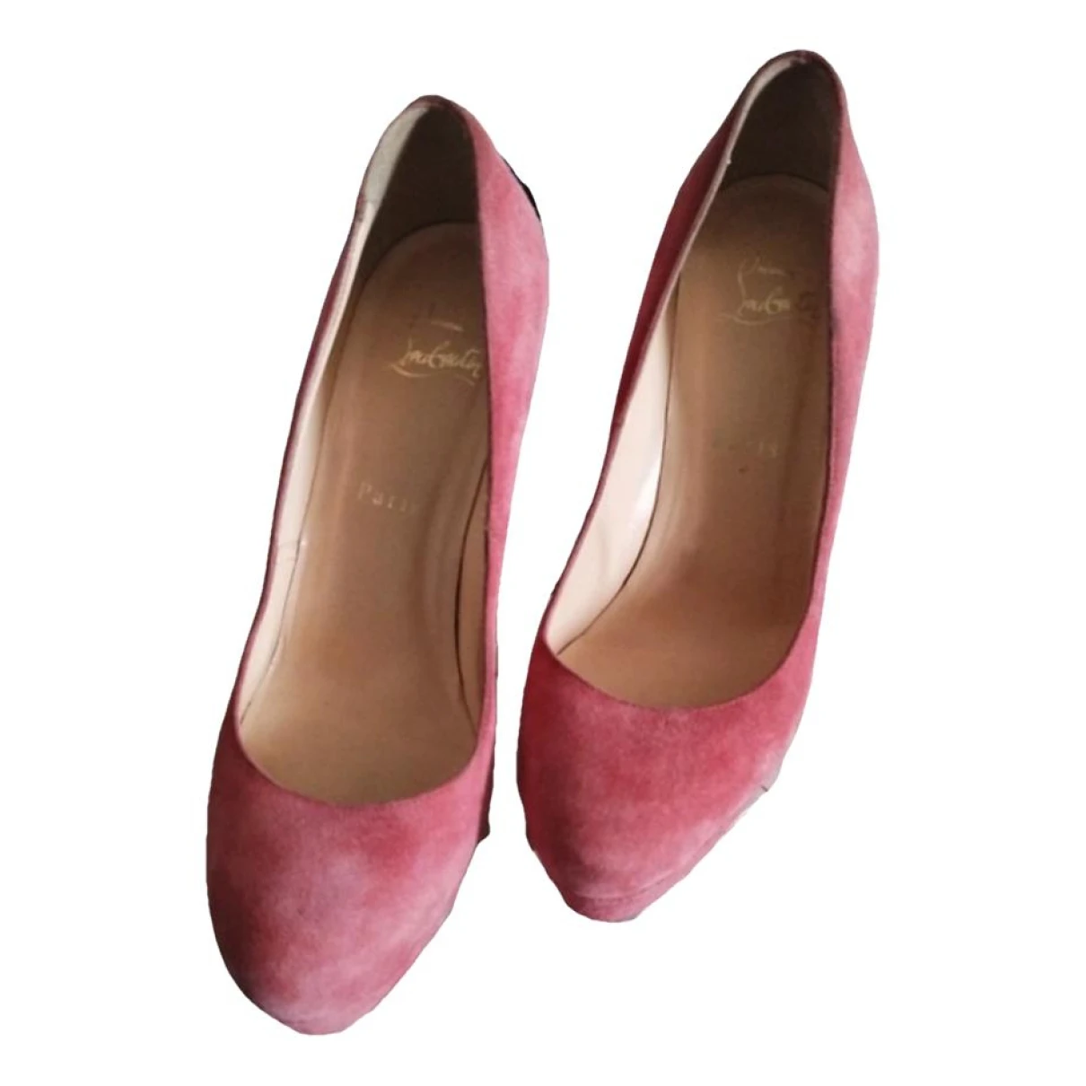 Pre-owned Christian Louboutin Bianca Leather Heels In Pink