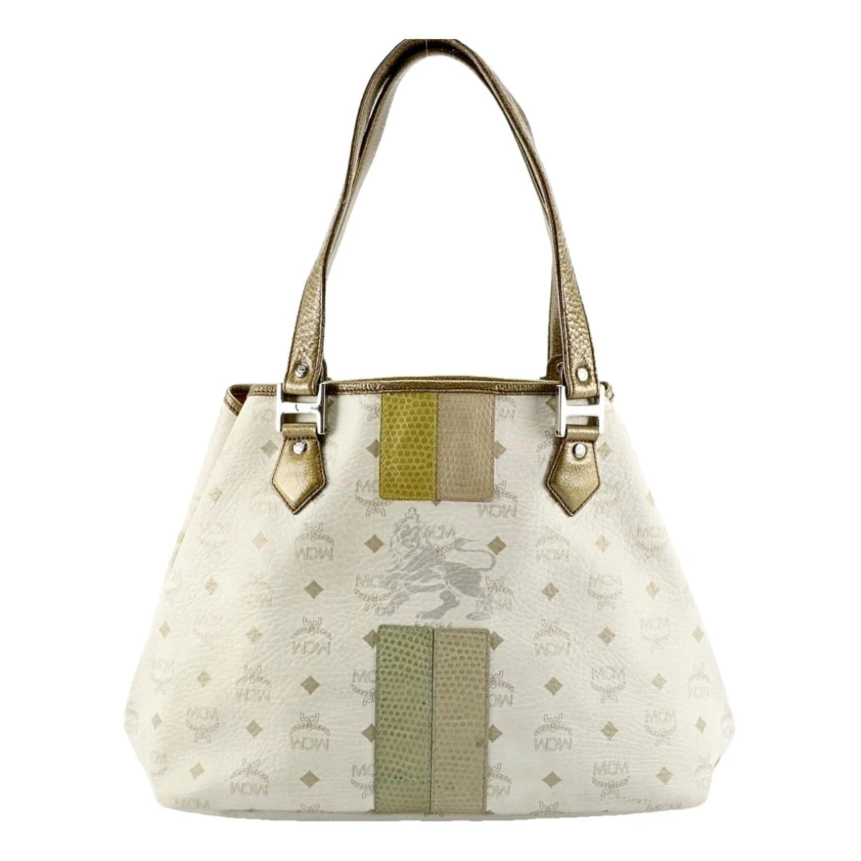 Pre-owned Mcm Tote In White
