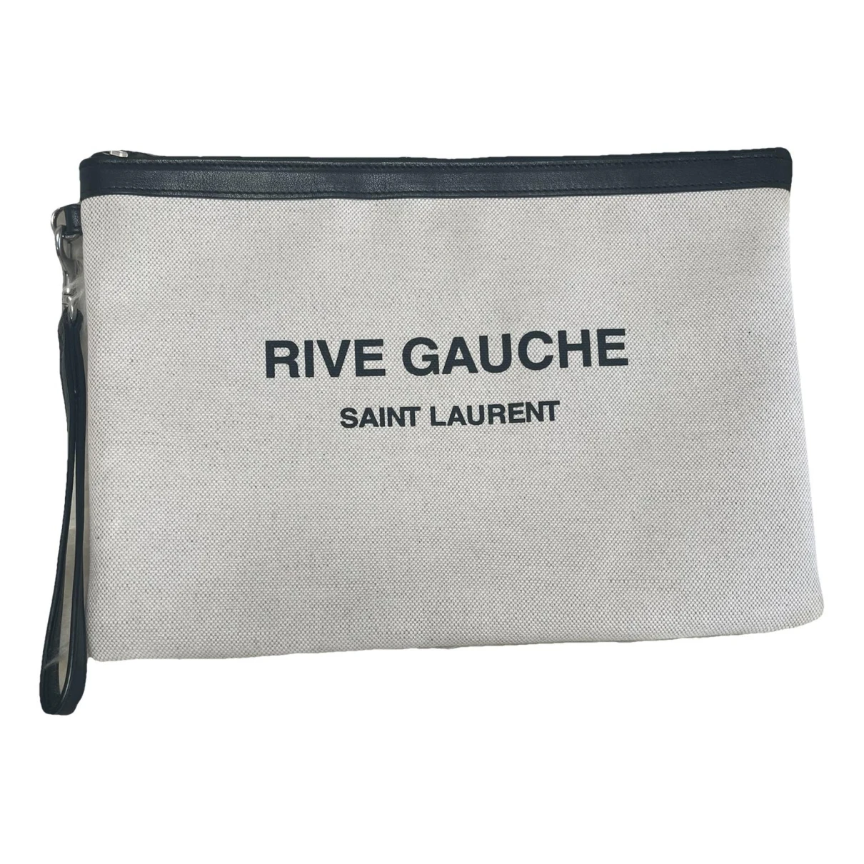 Pre-owned Saint Laurent Cloth Clutch Bag In Beige
