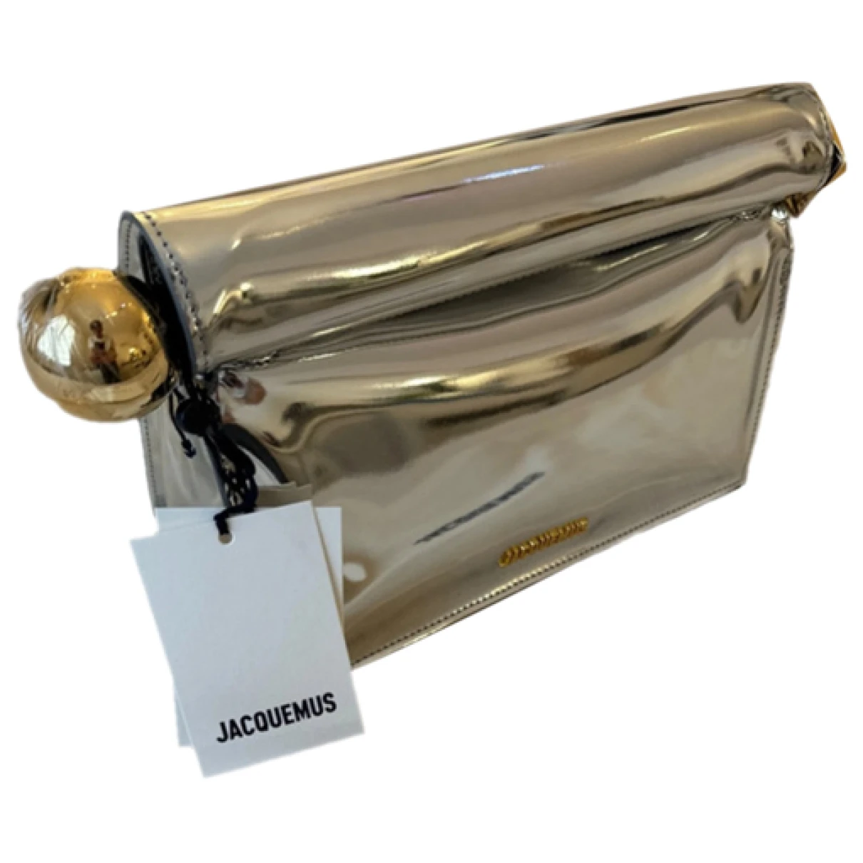 Pre-owned Jacquemus Leather Clutch Bag In Silver