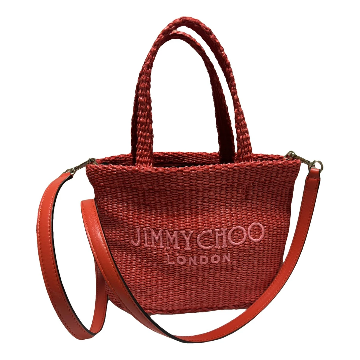 Pre-owned Jimmy Choo Tote In Red