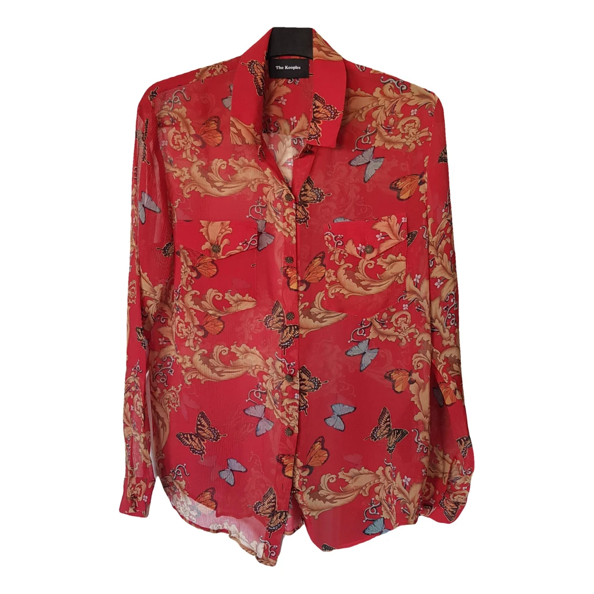 Pre-owned The Kooples Silk Shirt In Red