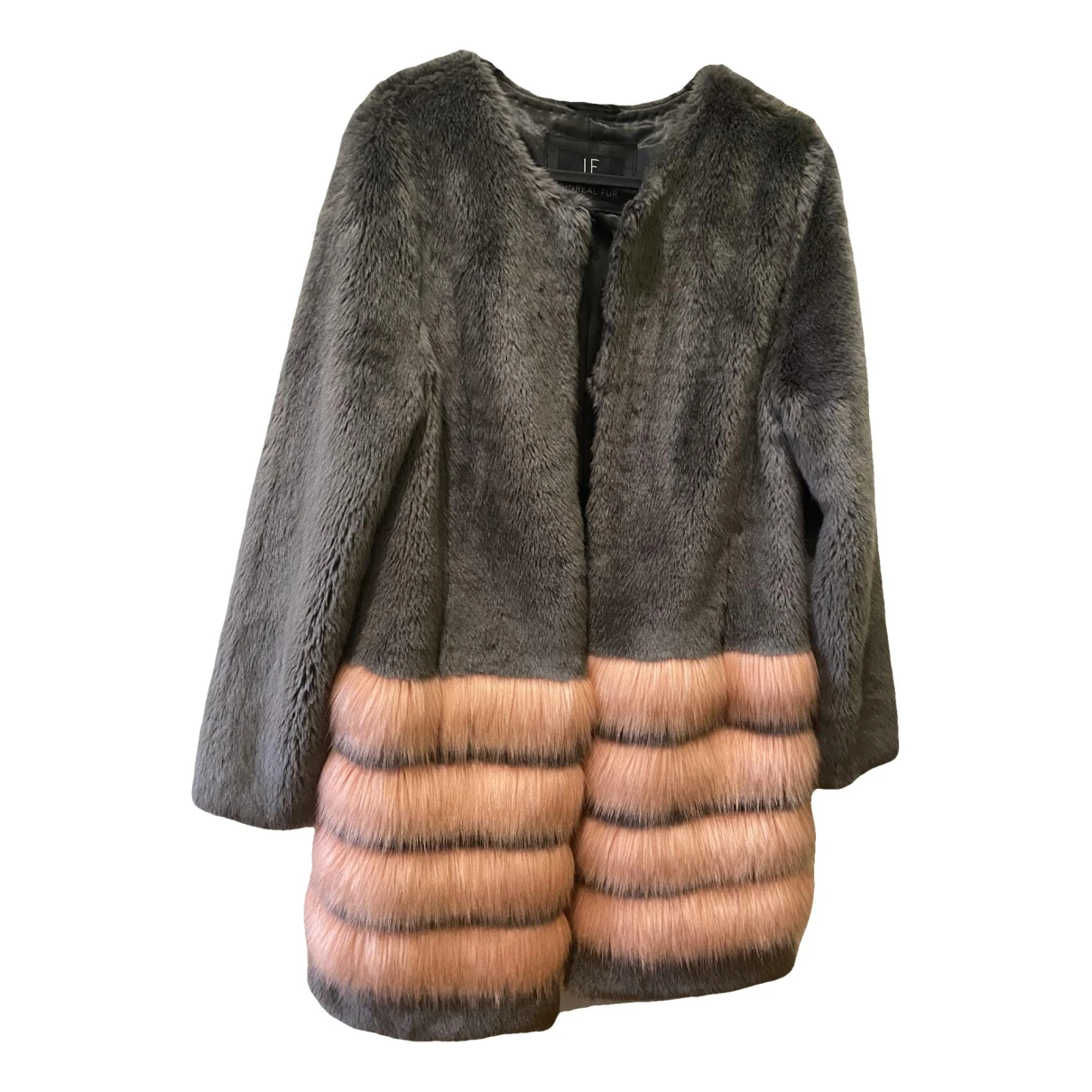 Pre-owned Unreal Fur Faux Fur Coat In Pink
