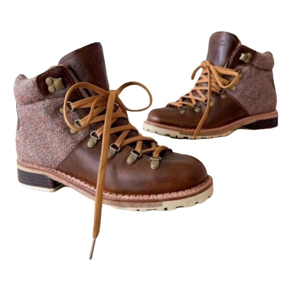 Pre-owned Woolrich Leather Boots In Brown