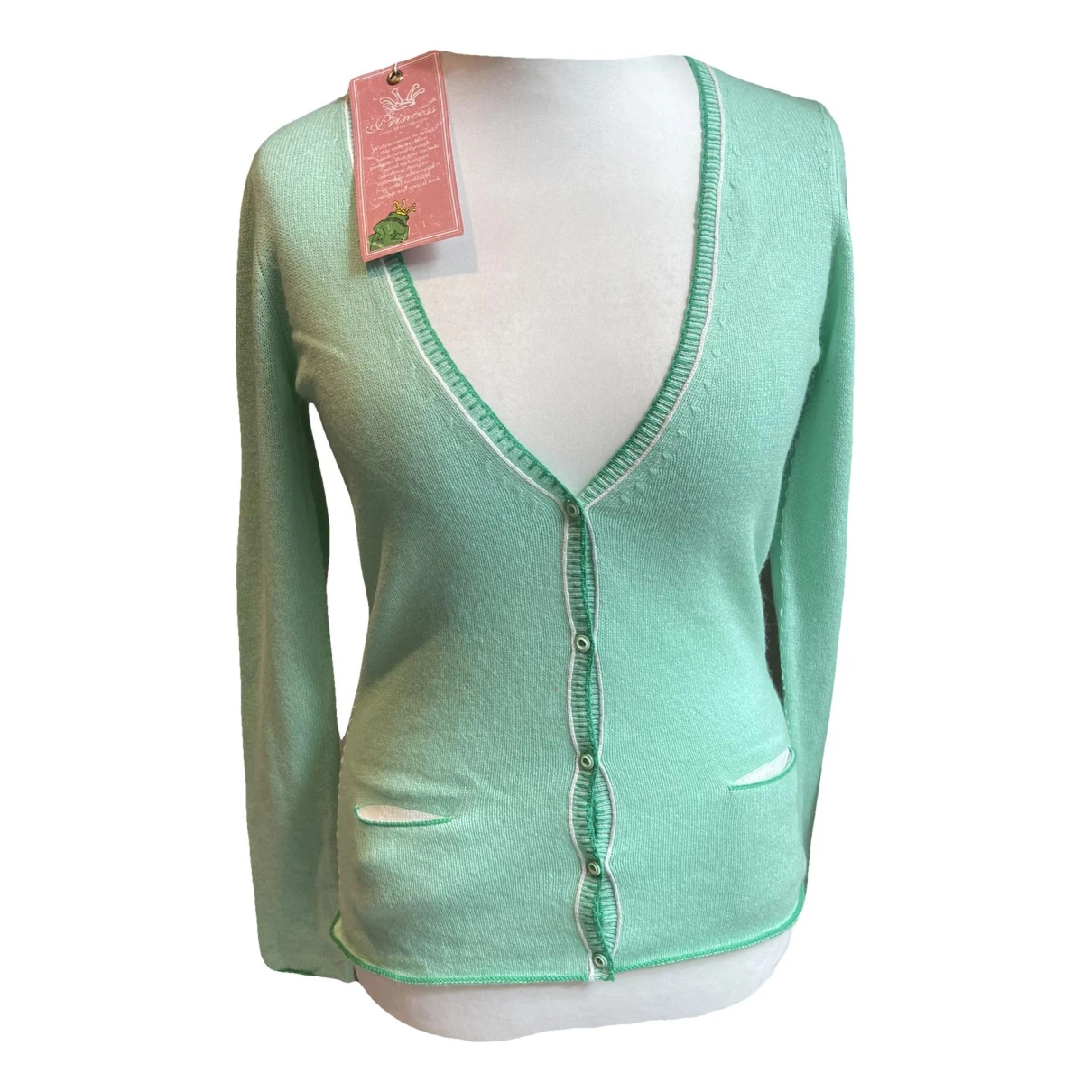 Pre-owned Princess Goes Hollywood Cashmere Cardigan In Green