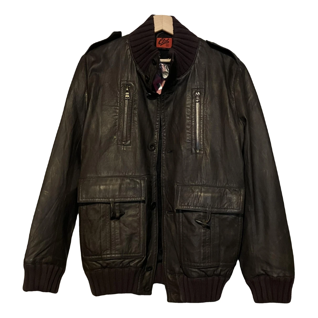 Pre-owned Clot Leather Jacket In Brown