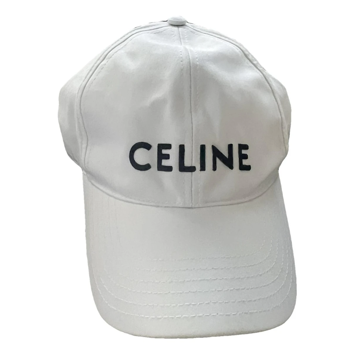 Pre-owned Celine Cap In White