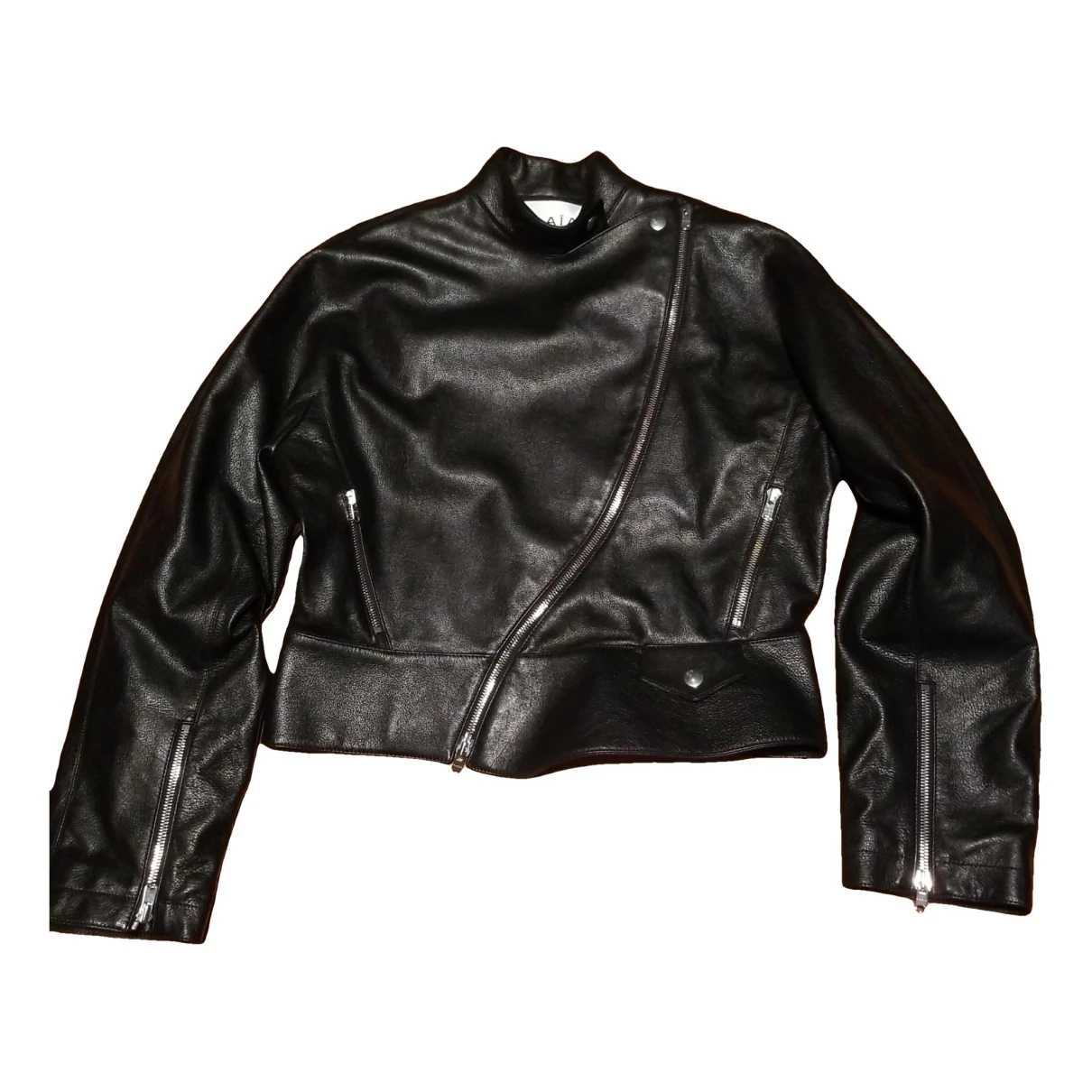 Pre-owned Alaïa Leather Jacket In Black