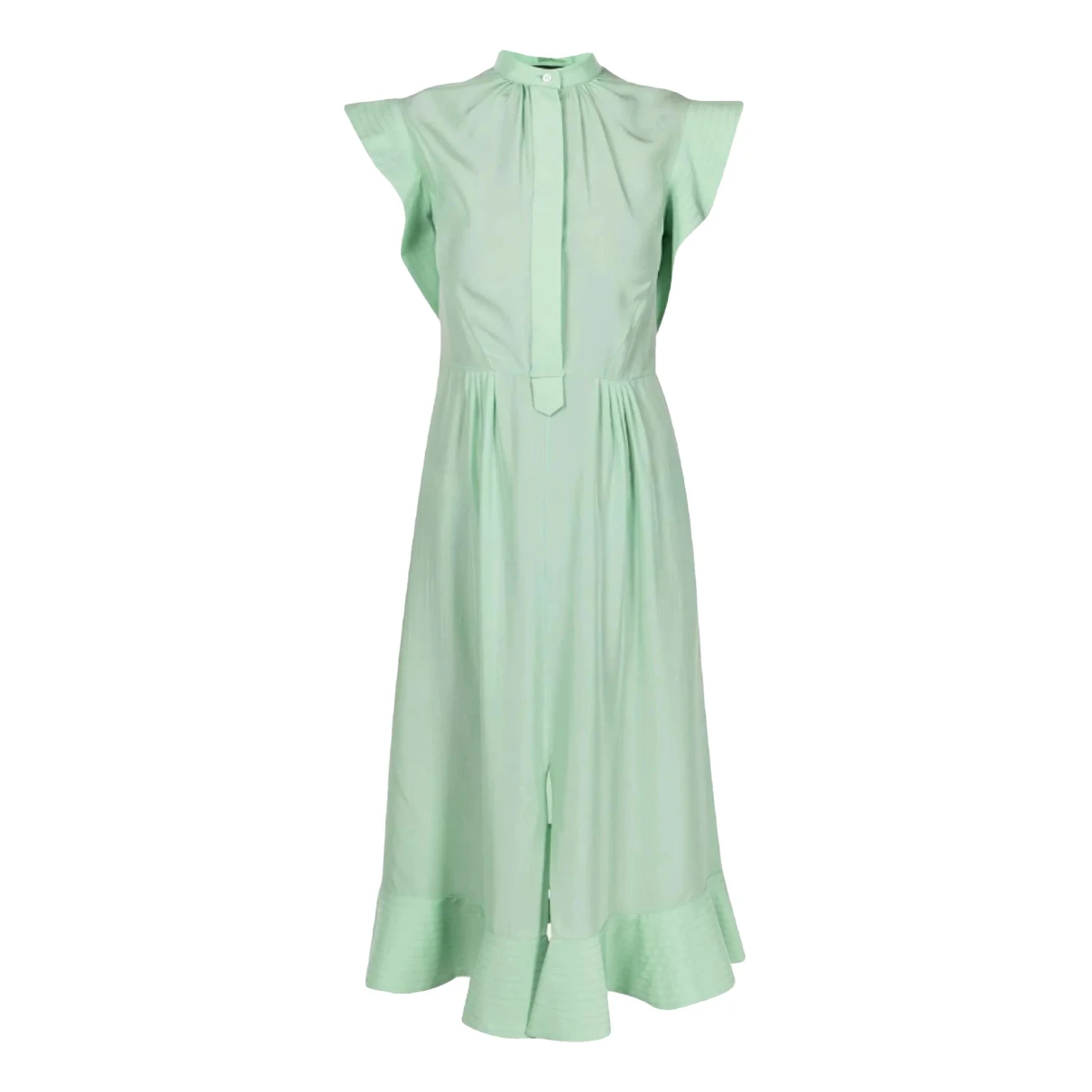 Pre-owned Rochas Silk Dress In Green