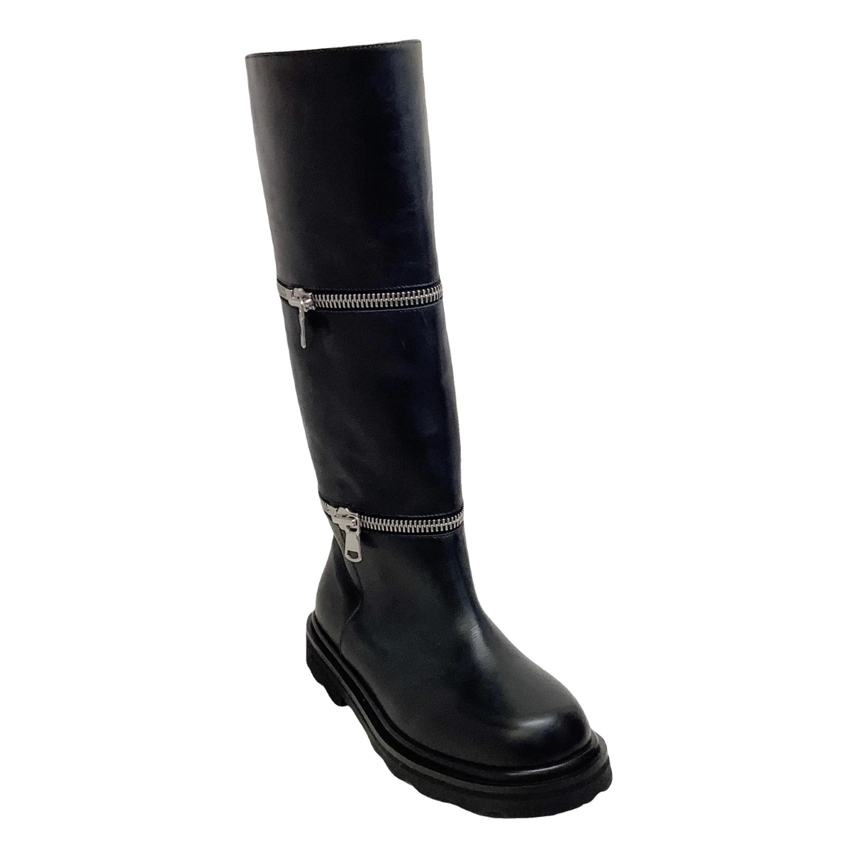 Pre-owned Marni Leather Boots In Black
