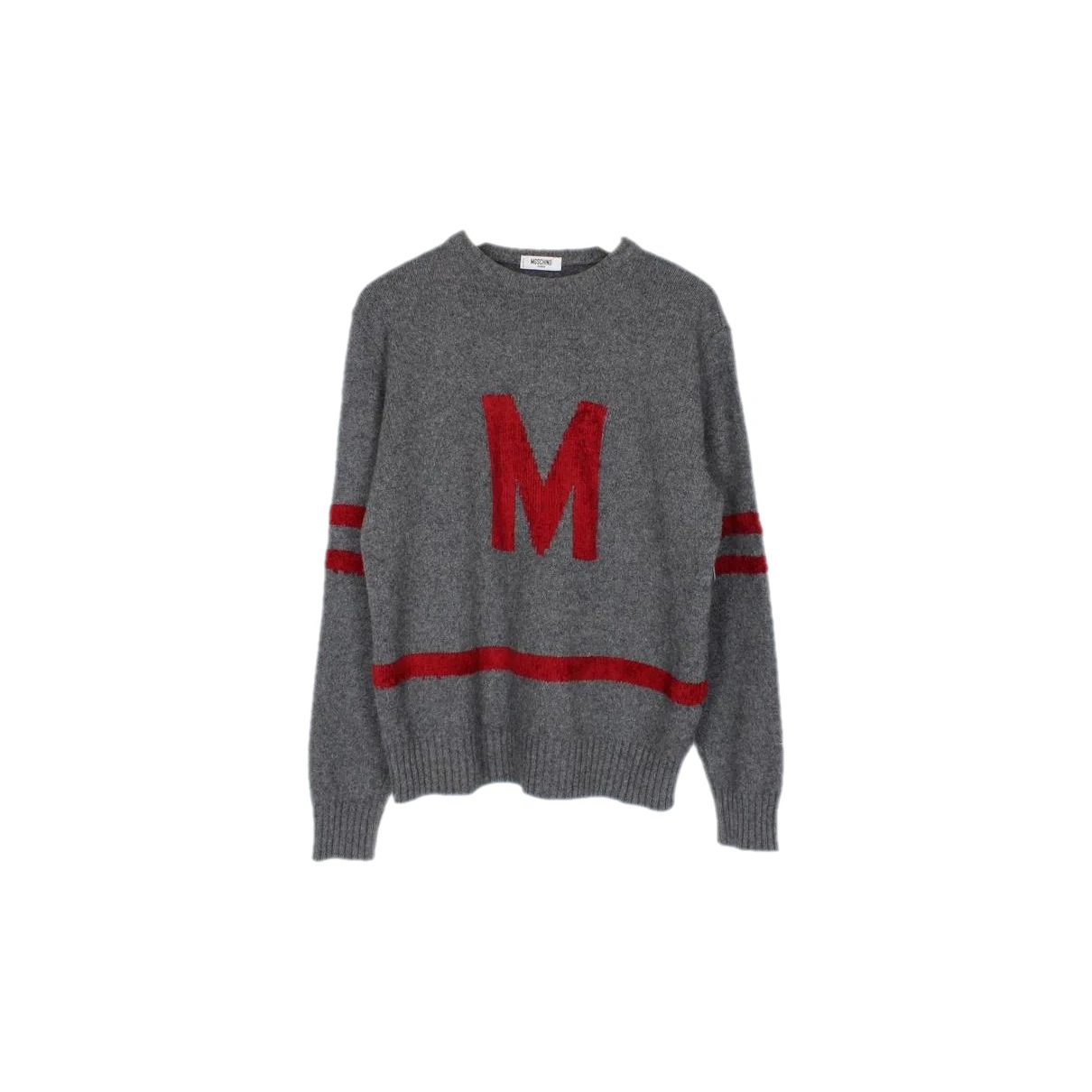 Pre-owned Moschino Wool Pull In Grey