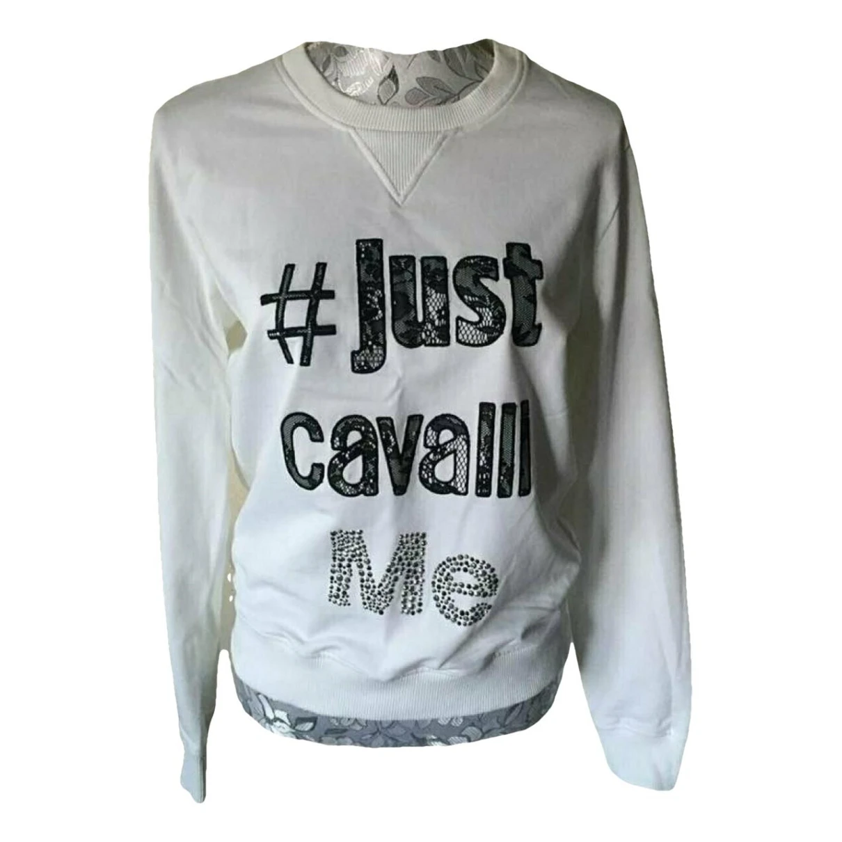 Pre-owned Just Cavalli Sweatshirt In White