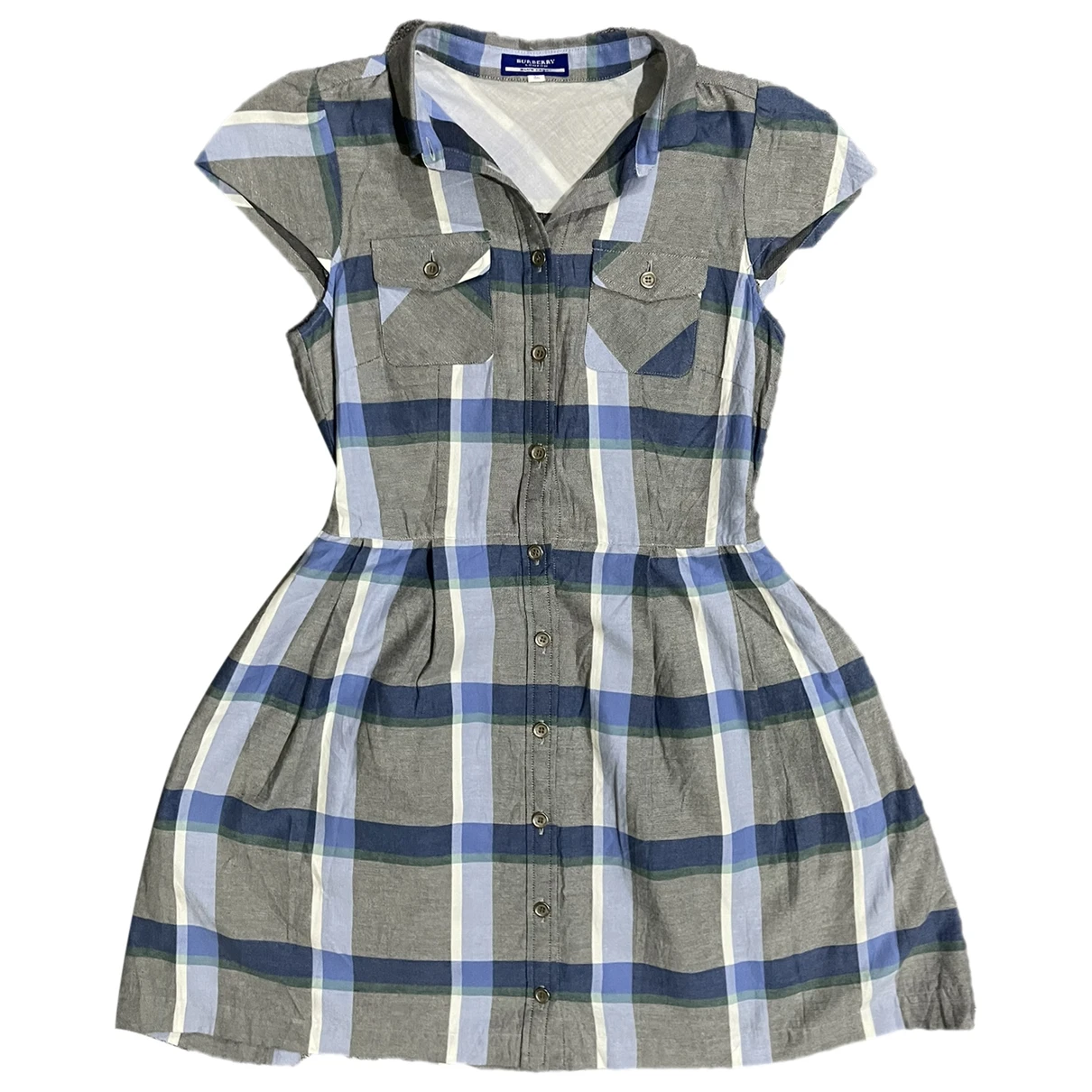 Pre-owned Burberry Mini Dress In Blue