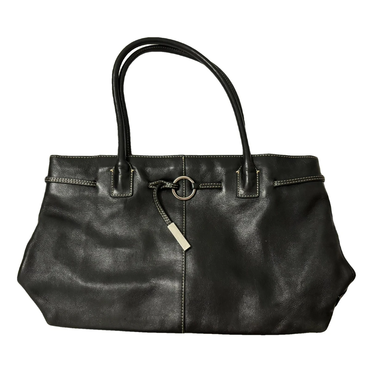 Pre-owned Agnès B. Leather Handbag In Black