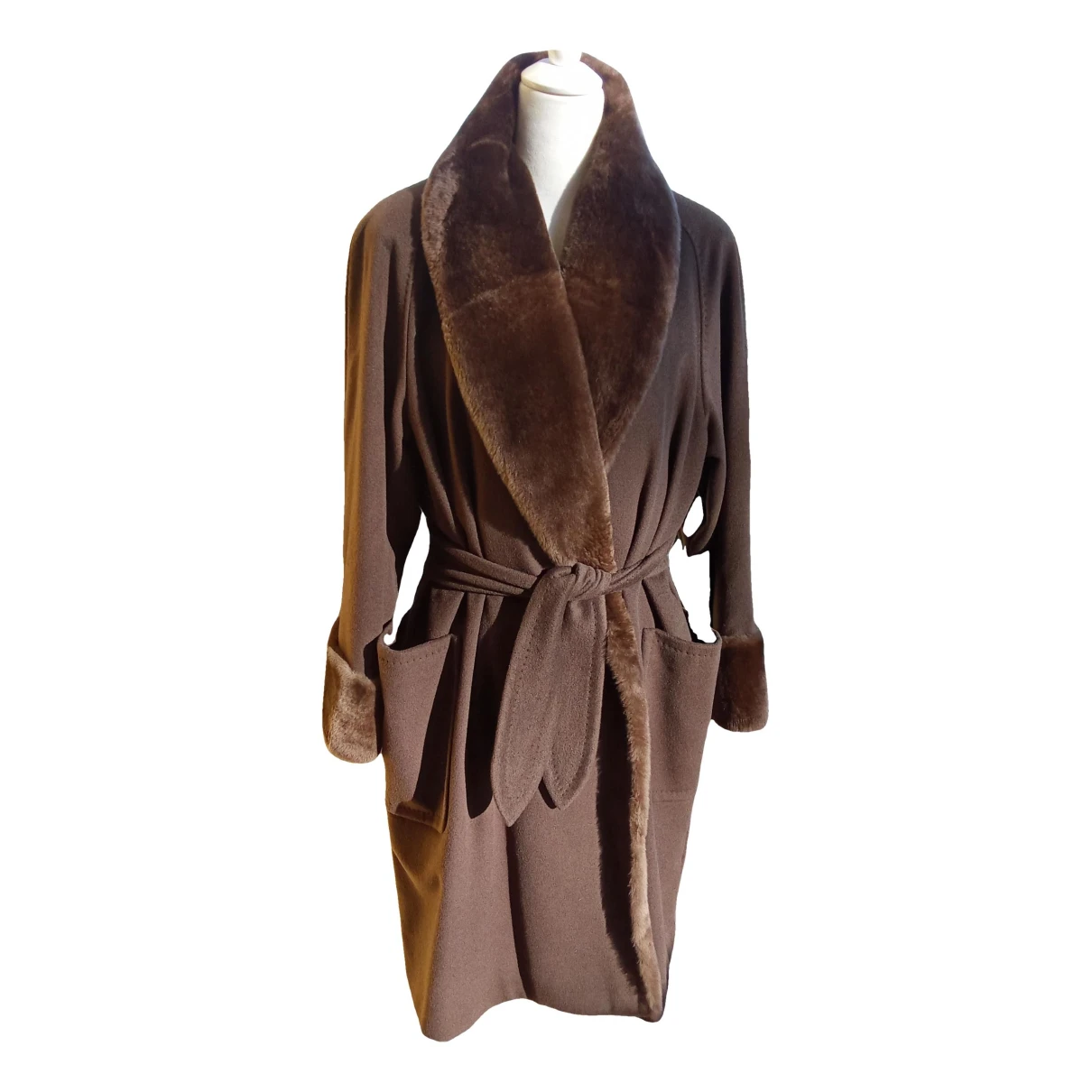 Pre-owned Max Mara Atelier Cashmere Coat In Brown