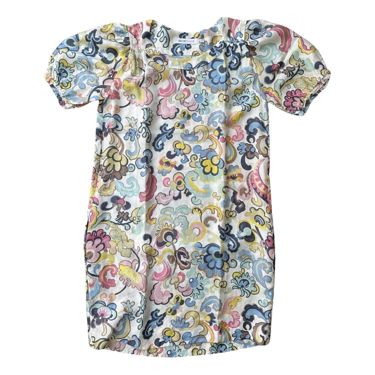 Pre-owned See By Chloé Silk Mini Dress In Multicolour