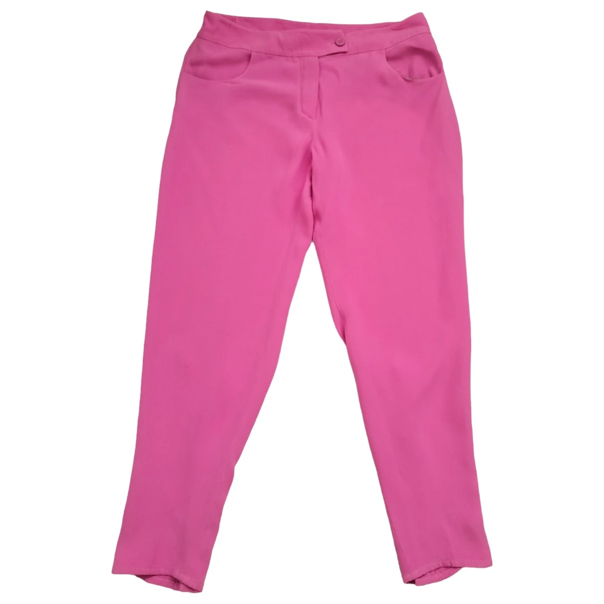 Pre-owned Emanuel Ungaro Silk Trousers In Pink