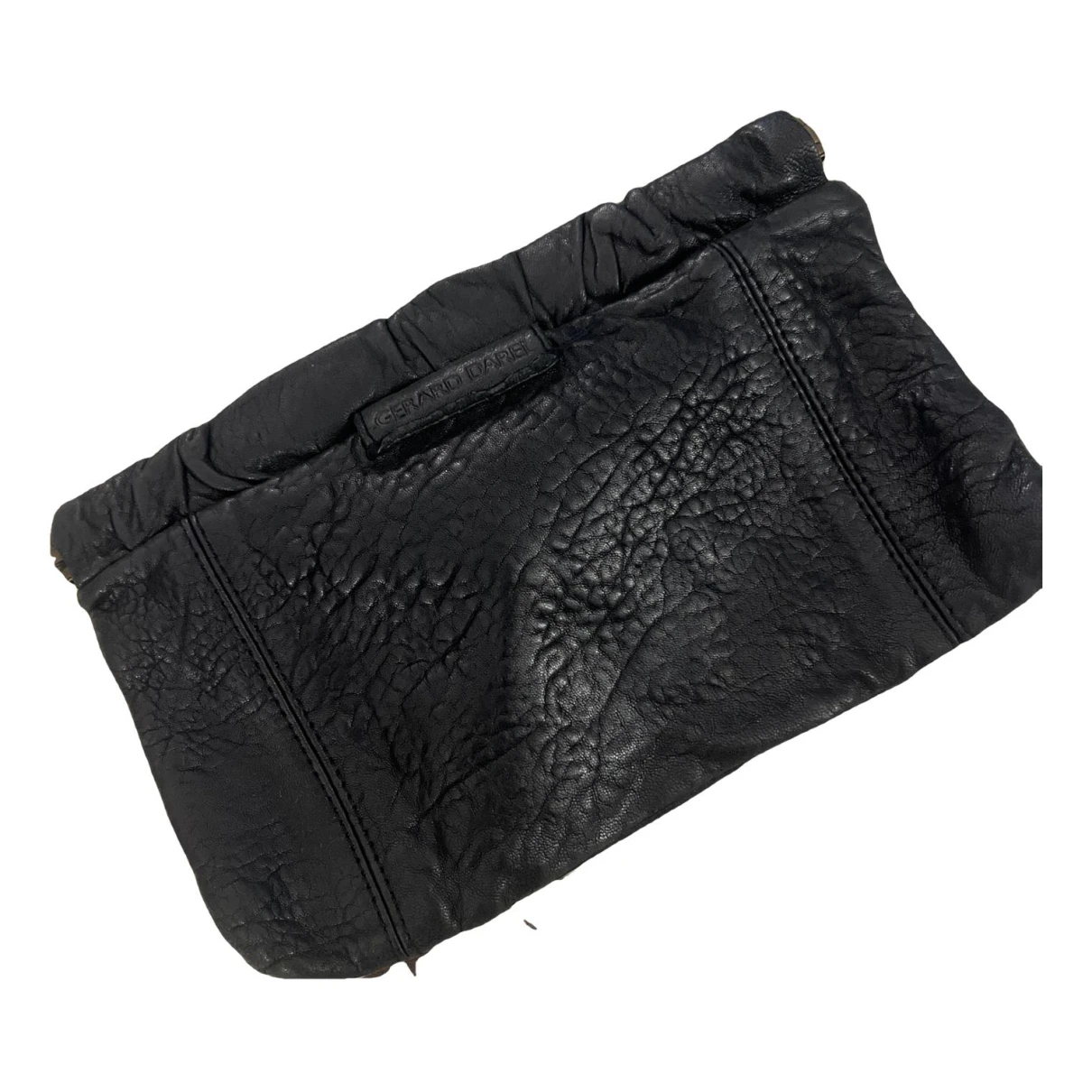 Pre-owned Gerard Darel Leather Clutch Bag In Black