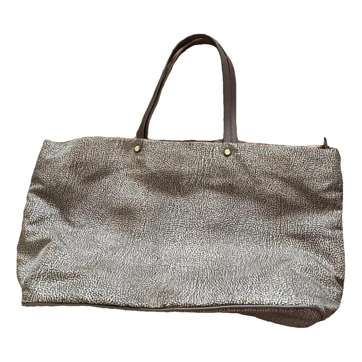 Pre-owned Borbonese Cloth Tote In Grey