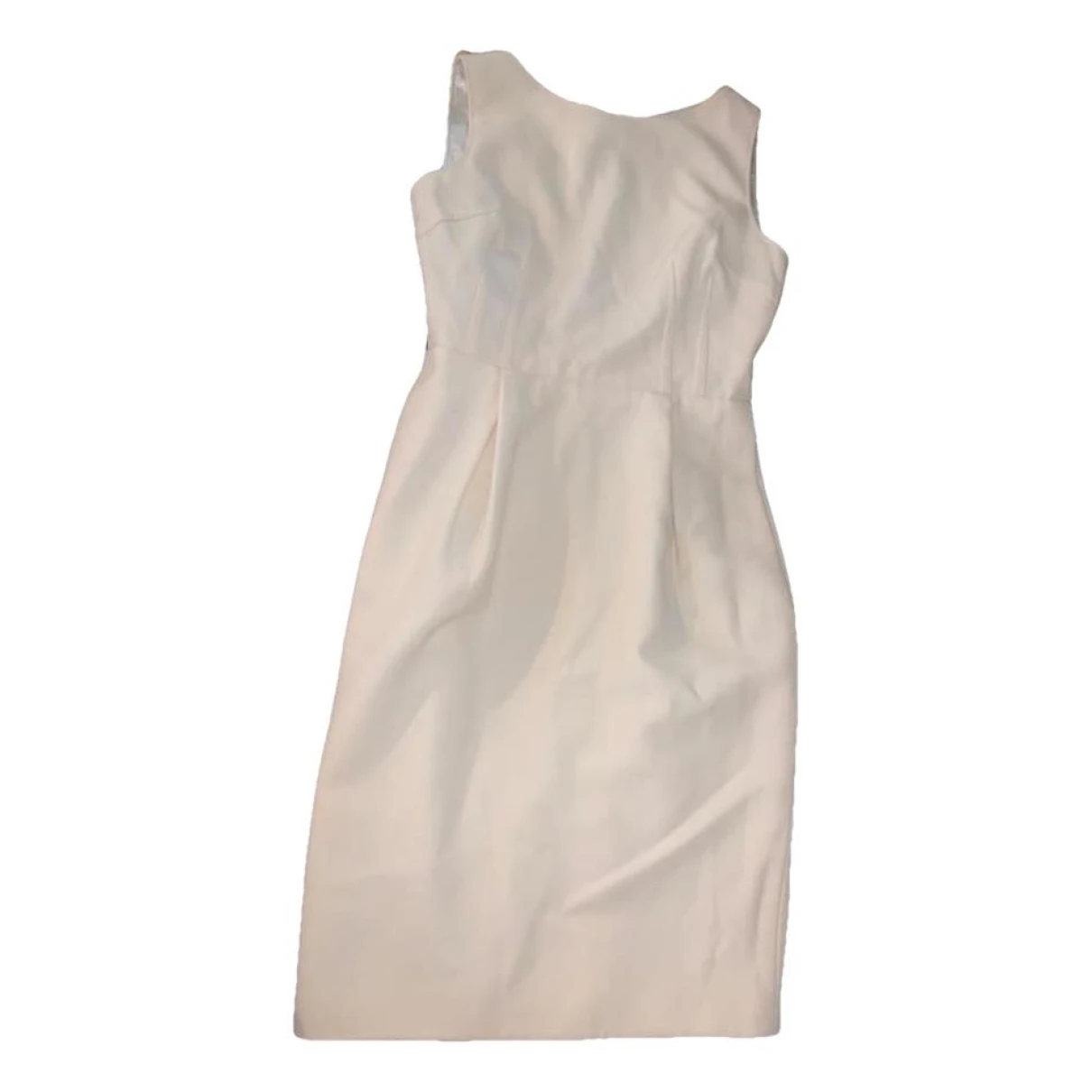 Pre-owned Dolce & Gabbana Wool Mid-length Dress In White