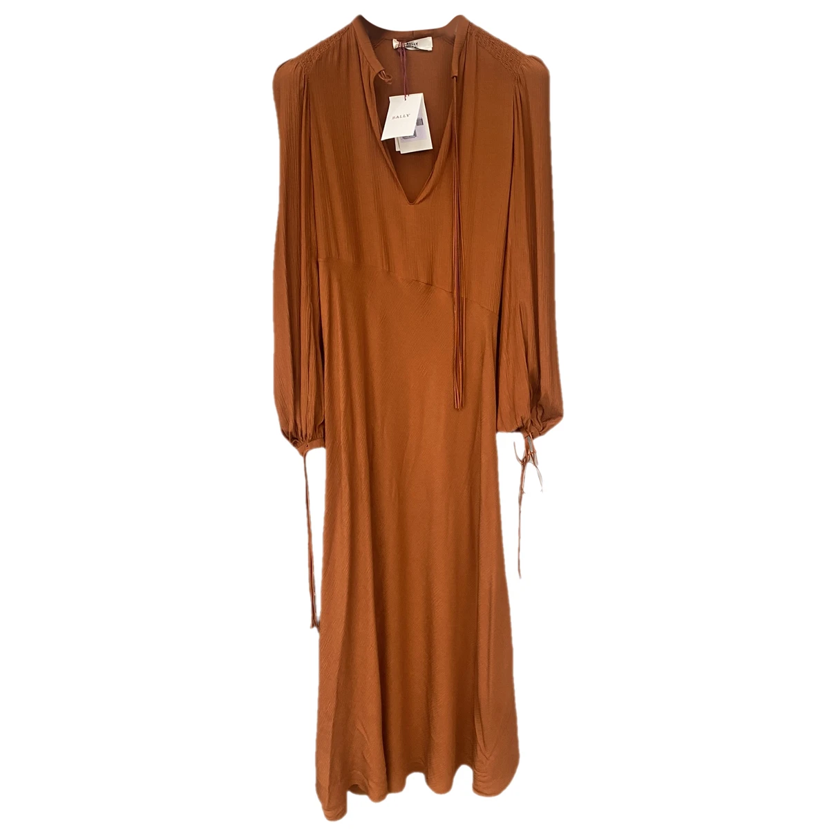 Pre-owned Bally Maxi Dress In Brown
