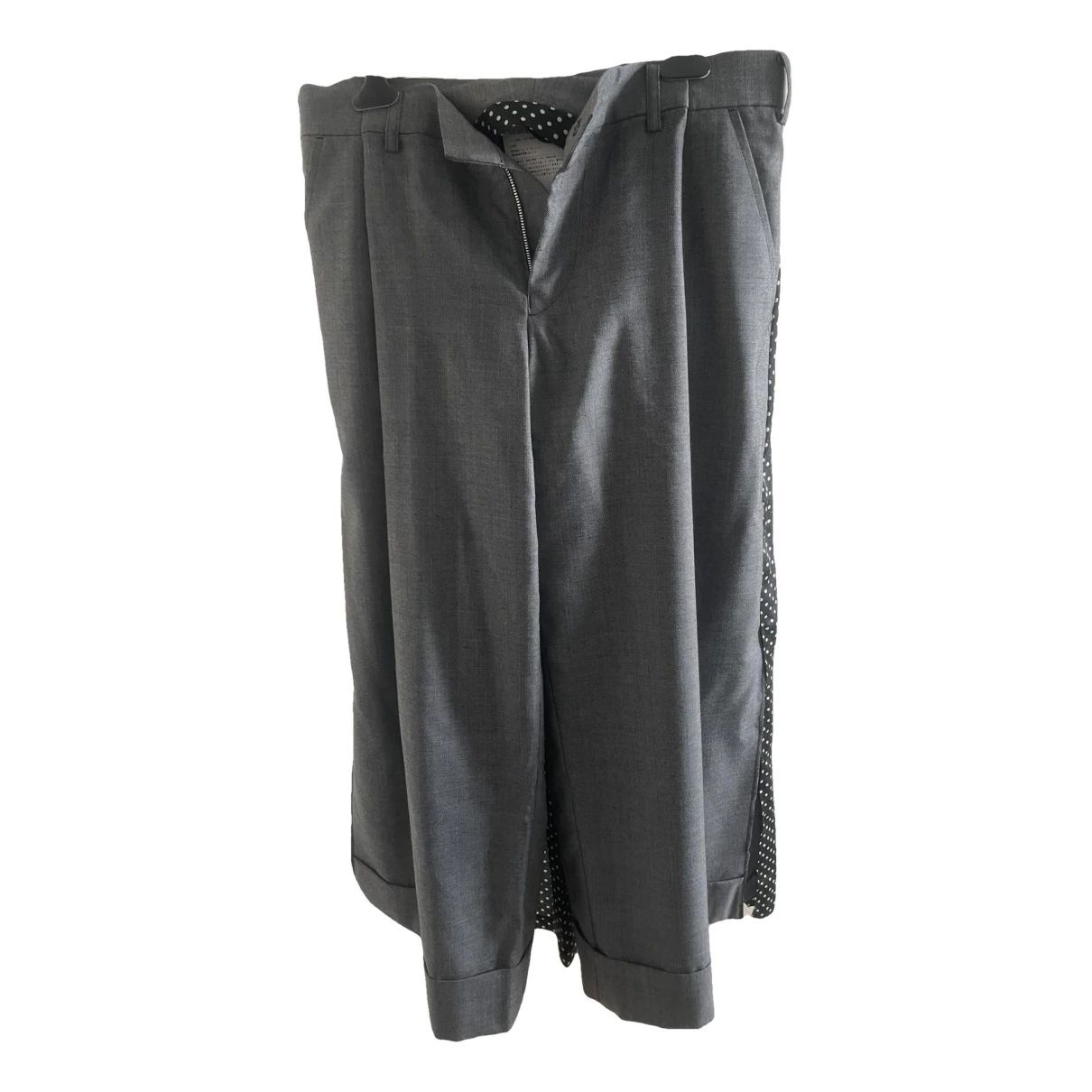 Pre-owned Junya Watanabe Wool Trousers In Grey
