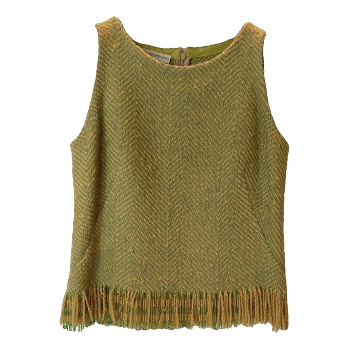 Pre-owned Ermanno Scervino Cashmere Top In Green