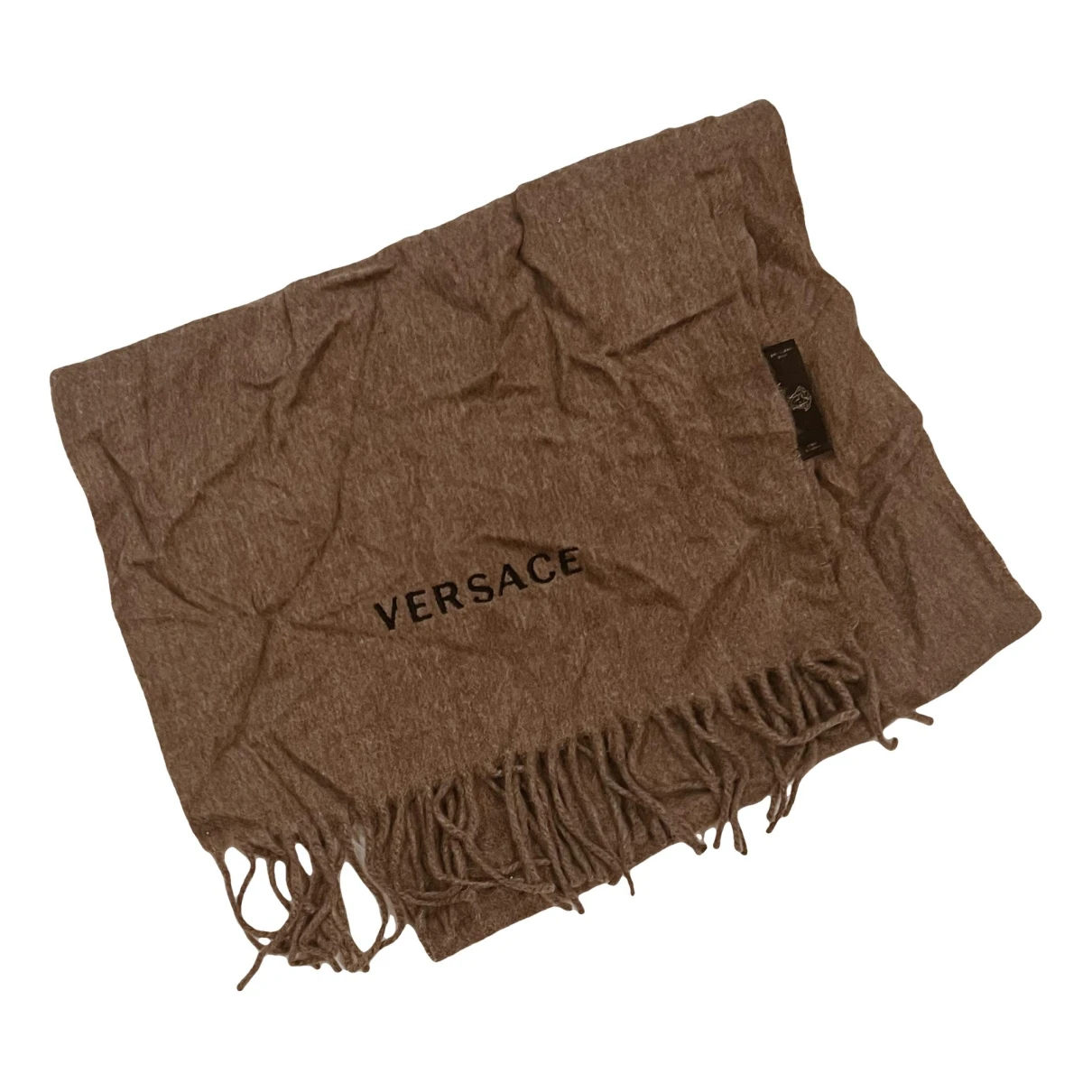 Pre-owned Versace Cashmere Scarf In Brown