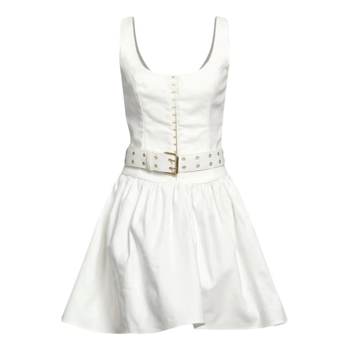 Pre-owned Aya Muse Mini Dress In White