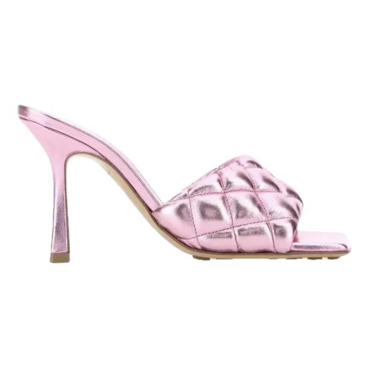 Pre-owned Bottega Veneta Padded Leather Sandals In Pink