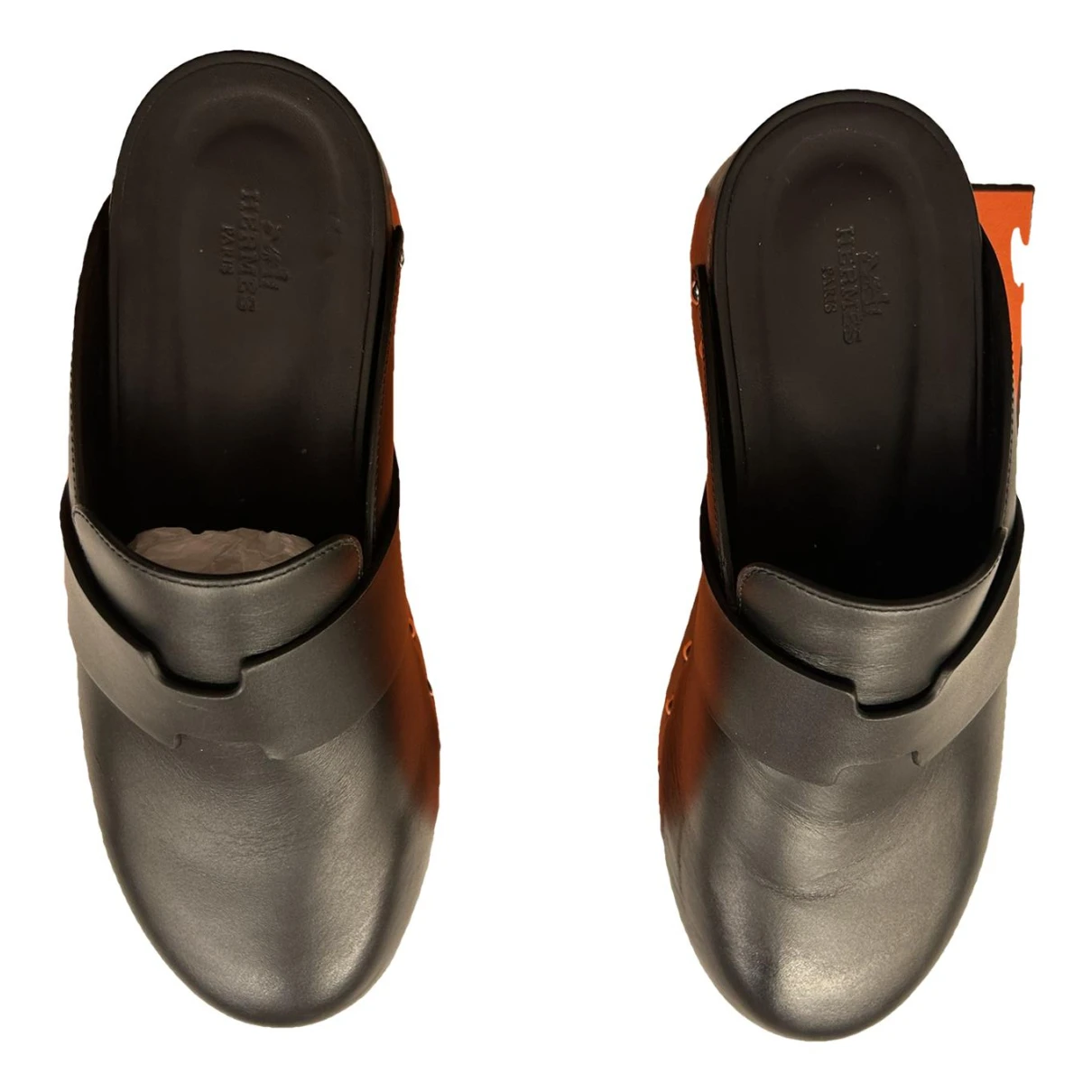 shoes Hermès mules & clogs Calya for Female Leather 39 EU. Used condition