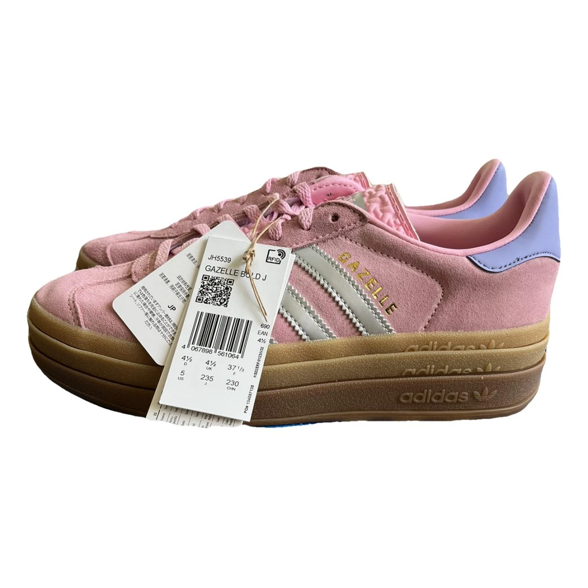 Pre-owned Adidas Originals Gazelle Velvet Trainers In Pink